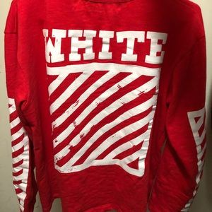 off white long sleeve red